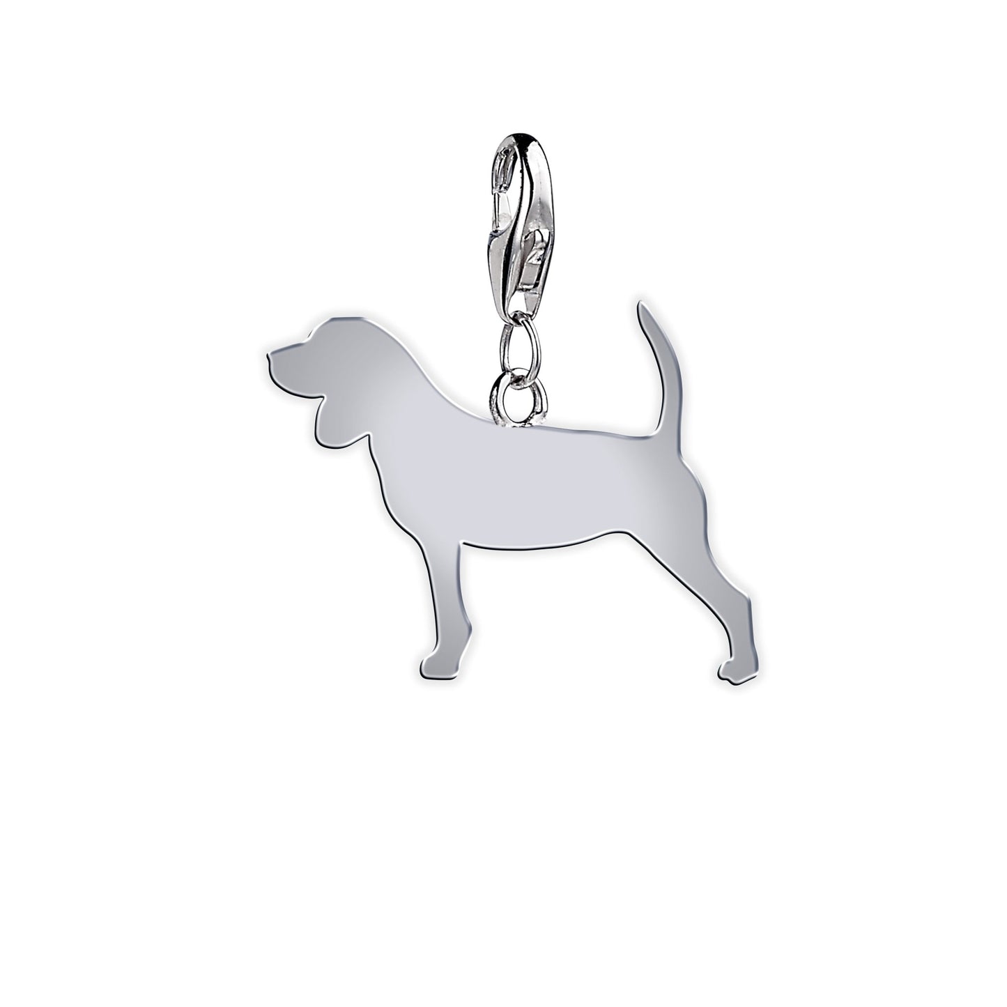 Beagle Silhouette Silver Charm - MYLEE London