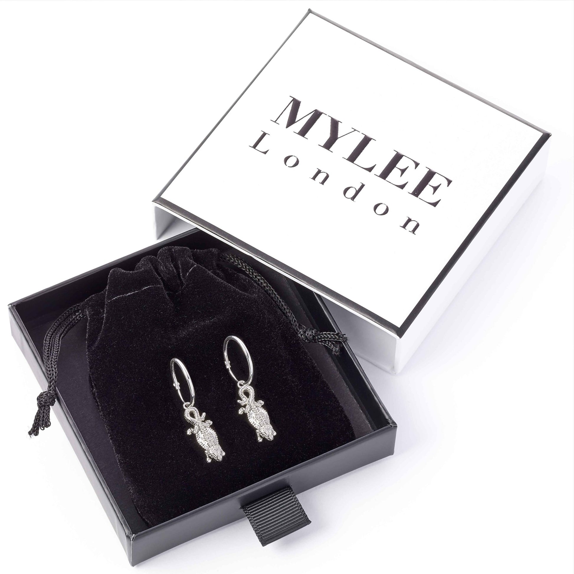 Bearded Dragon Silver Earrings - MYLEE London