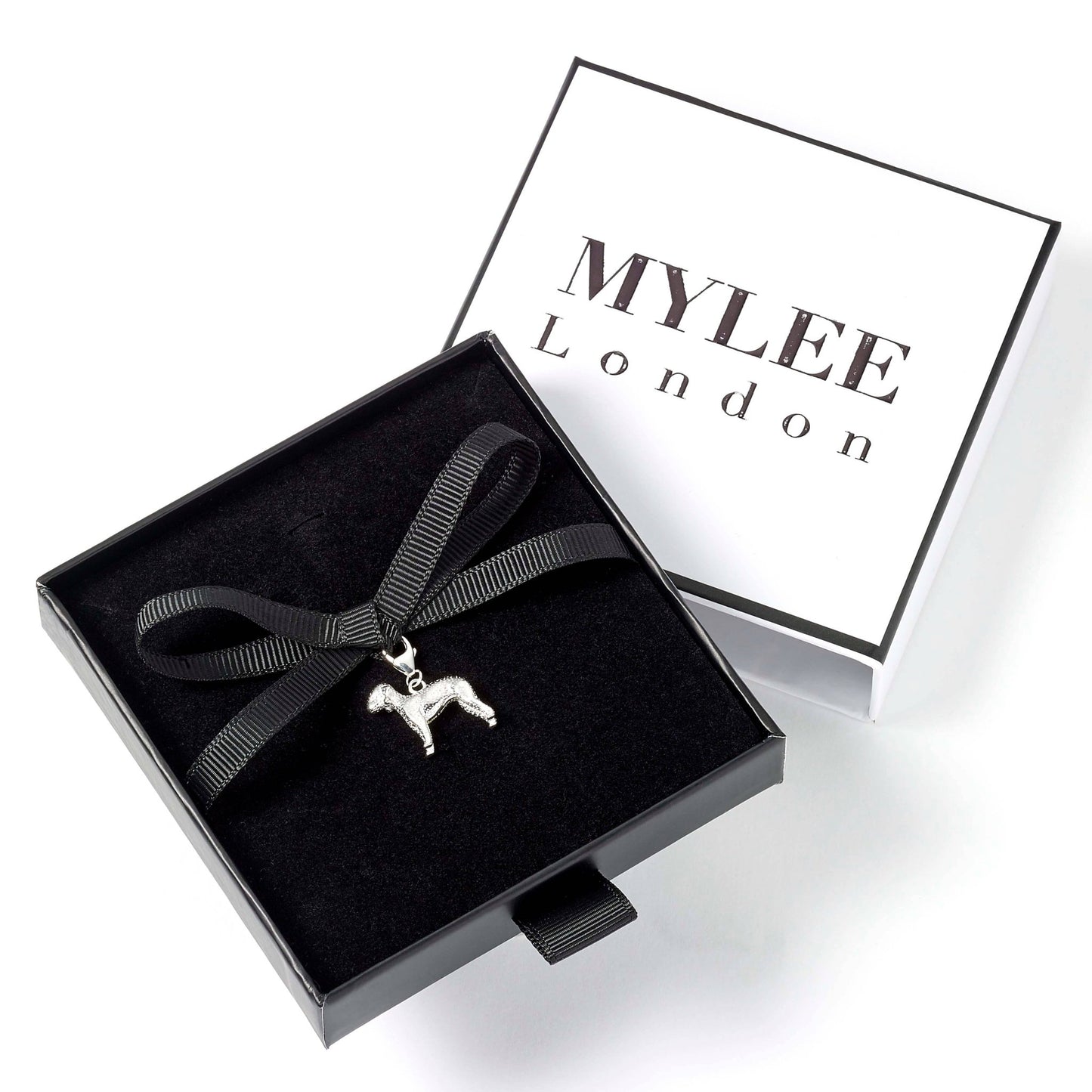 Bedlington Terrier Silver Charm - MYLEE London