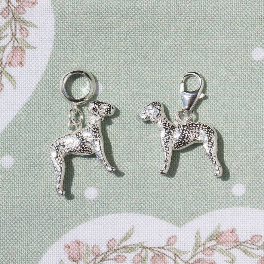 Bedlington Terrier Silver Charm - MYLEE London