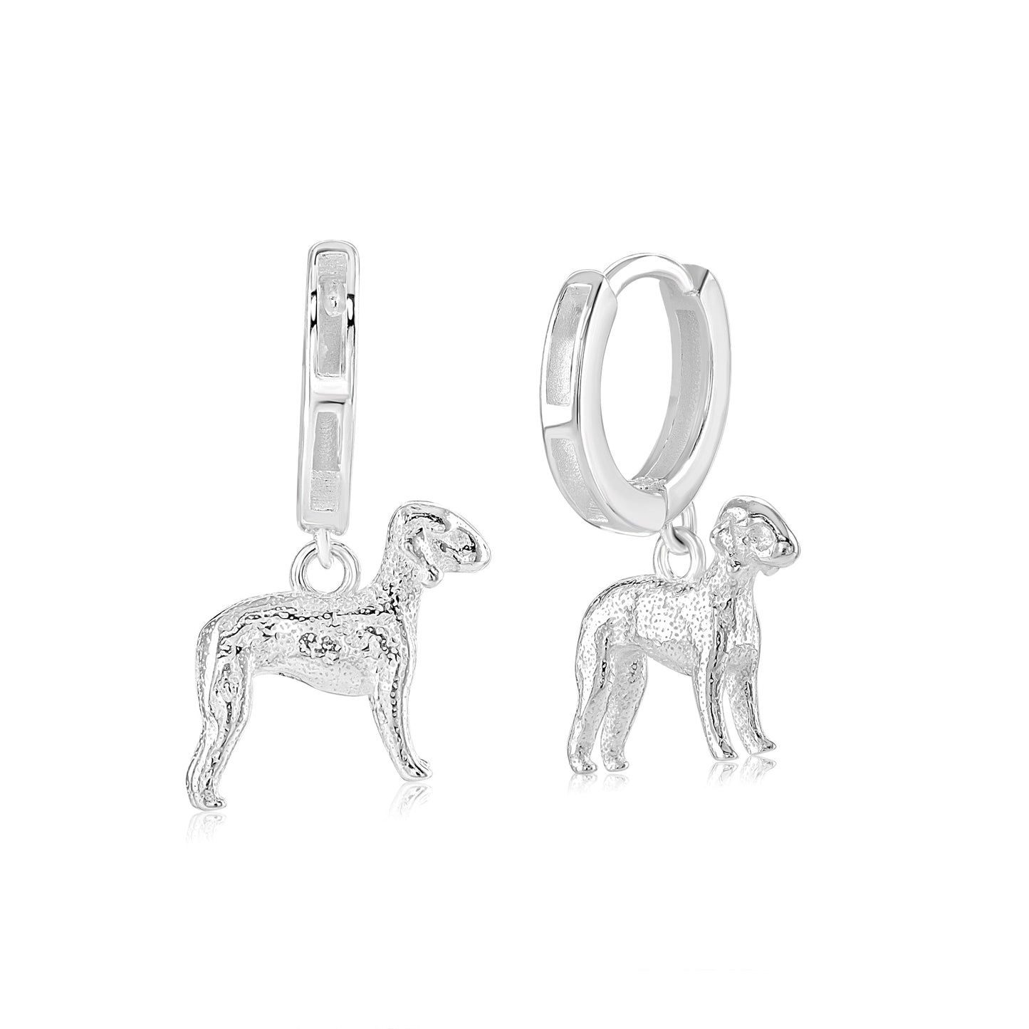 Bedlington Terrier Silver Earrings - MYLEE London