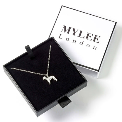 Bedlington Terrier Silver Necklace - Personalised - MYLEE London