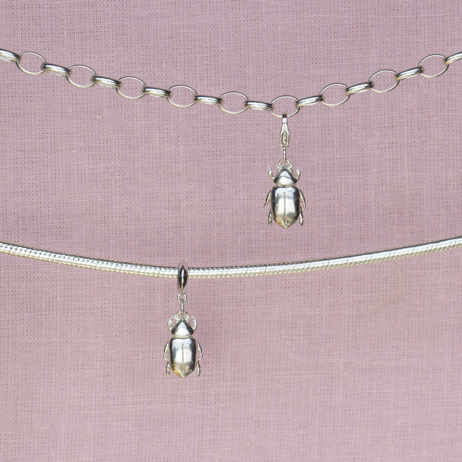 Beetle Silver Charm - MYLEE London