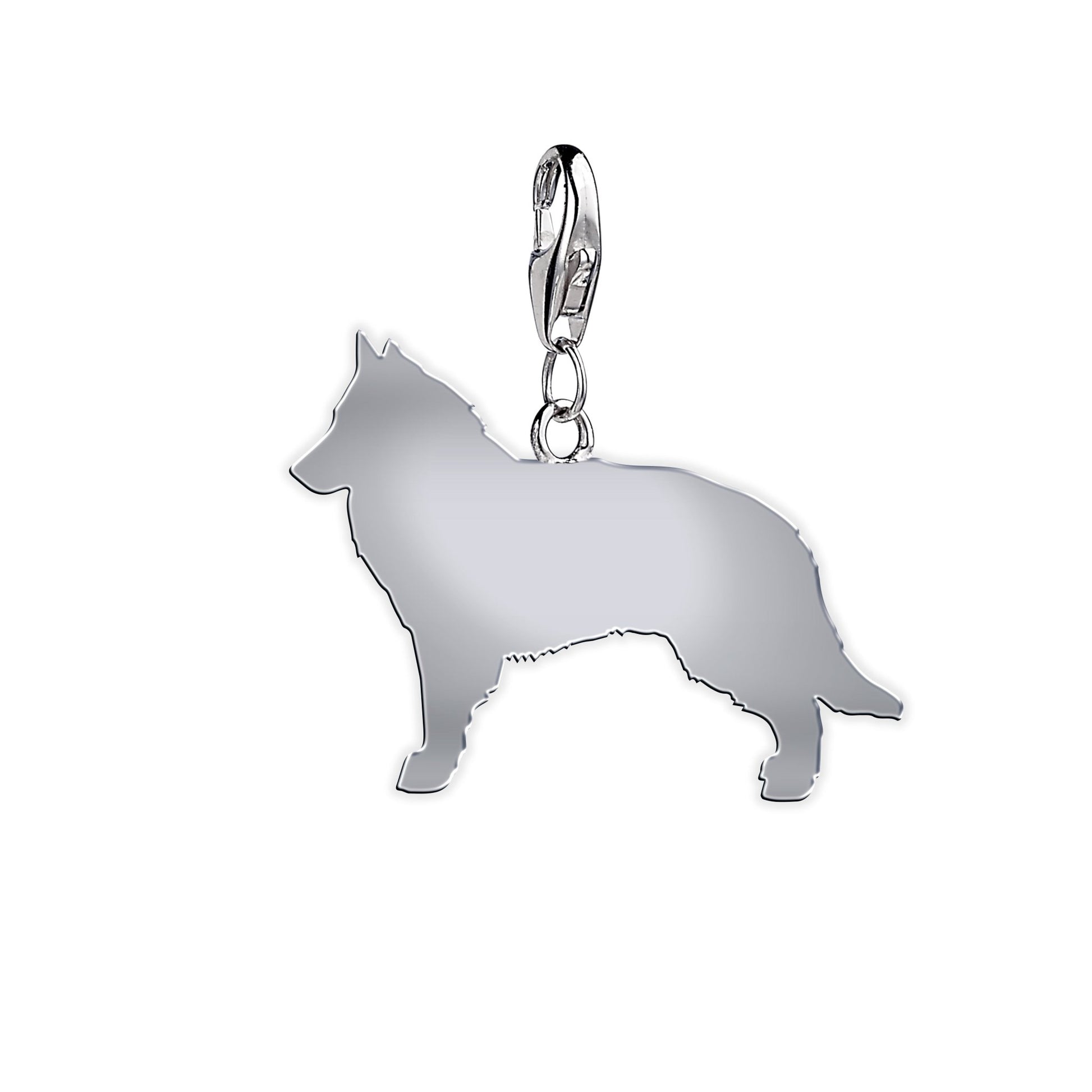 Belgian Shepherd (Tervueren) Silhouette Silver Charm - MYLEE London