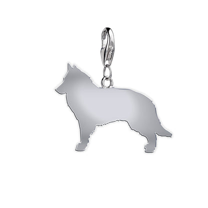 Belgian Shepherd (Tervueren) Silhouette Silver Charm - MYLEE London