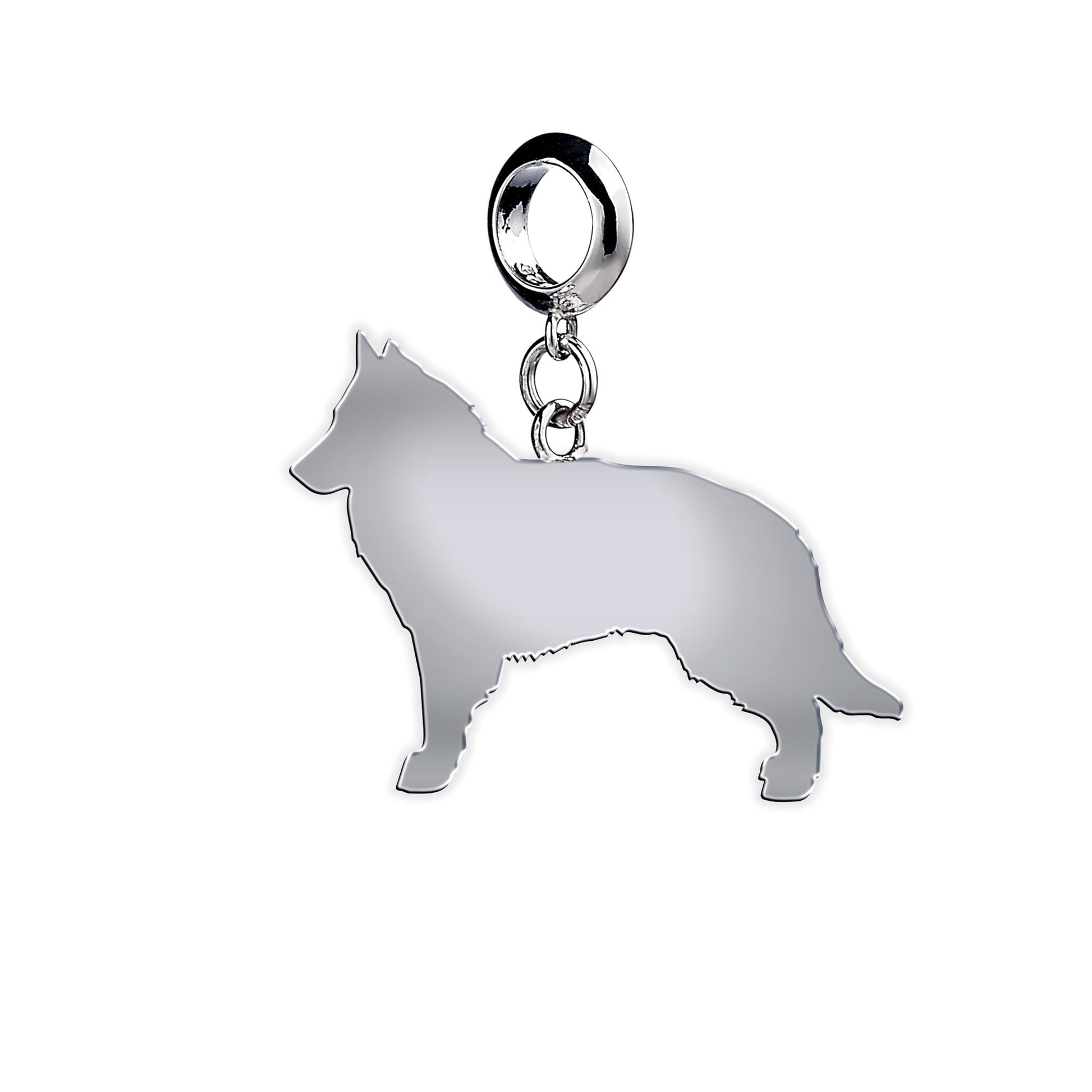 Belgian Shepherd (Tervueren) Silhouette Silver Charm - MYLEE London