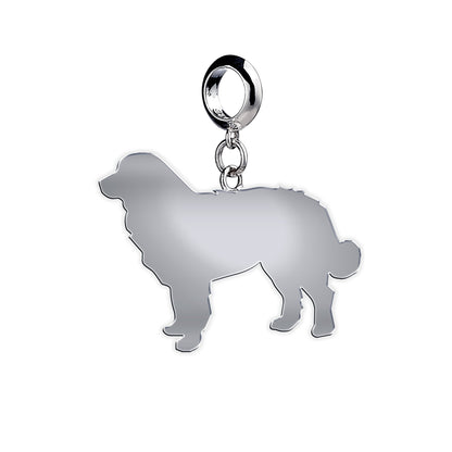 Bernese Mountain Dog Silhouette Silver Charm - MYLEE London