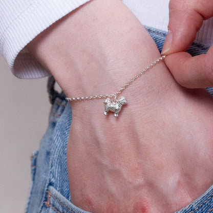 Bichon Frise Chain Bracelet - Personalised - Sterling Silver - MYLEE London