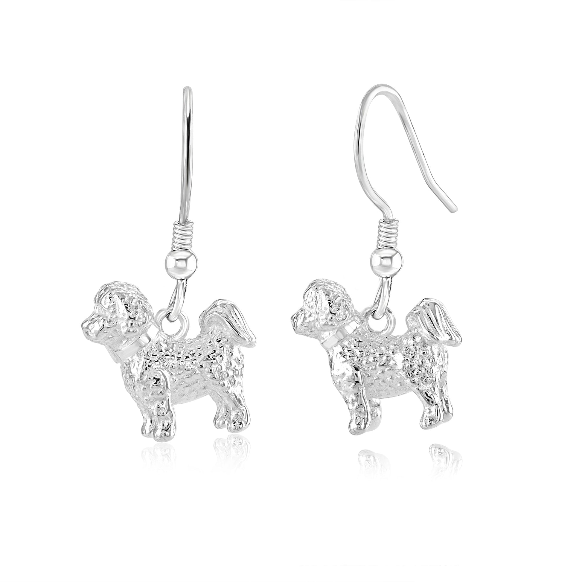 Bichon Silver Earrings - MYLEE London