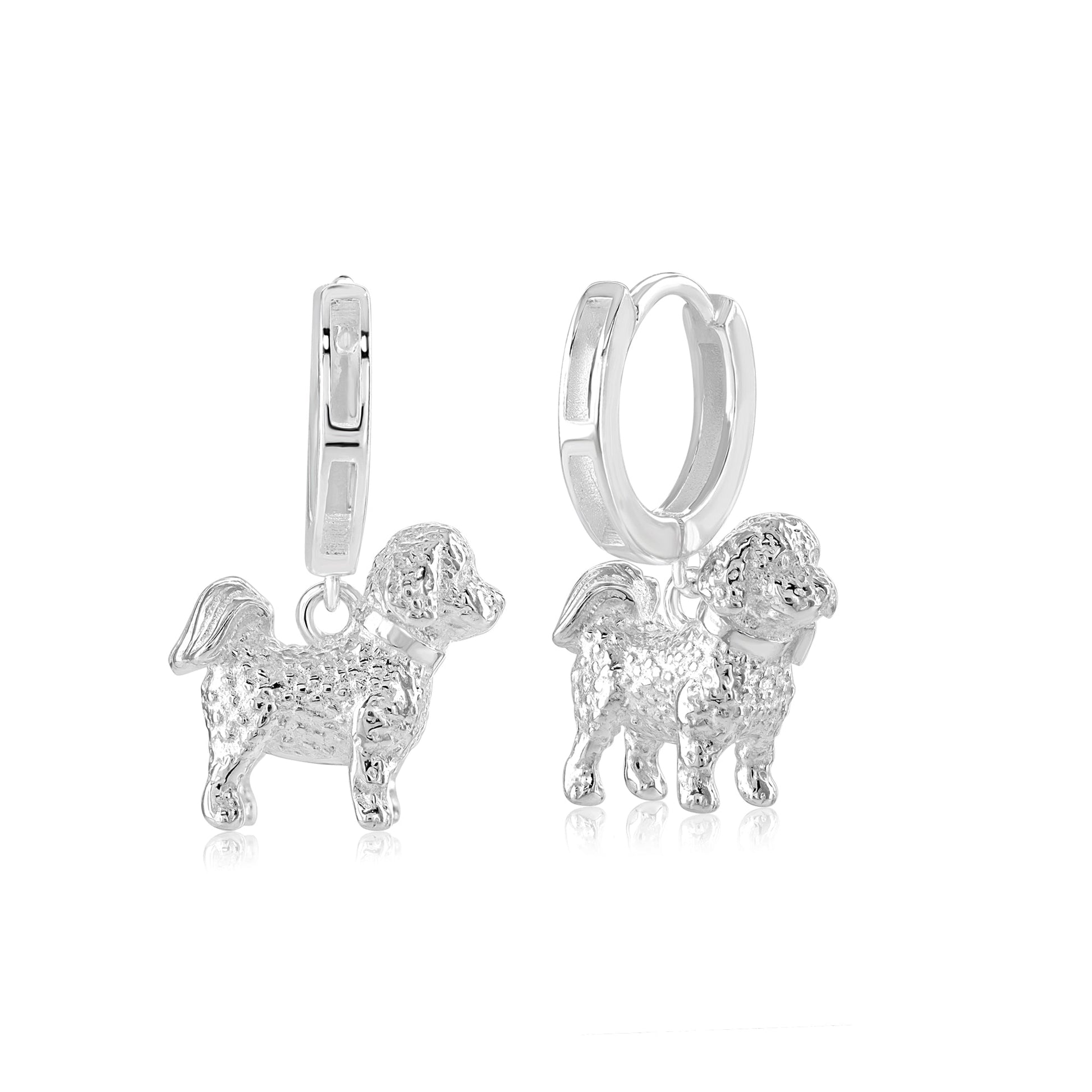 Bichon Silver Earrings - MYLEE London