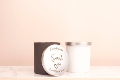 Birthday Soy Wax Scented Candle With Personalised Metal Lid - MYLEE London