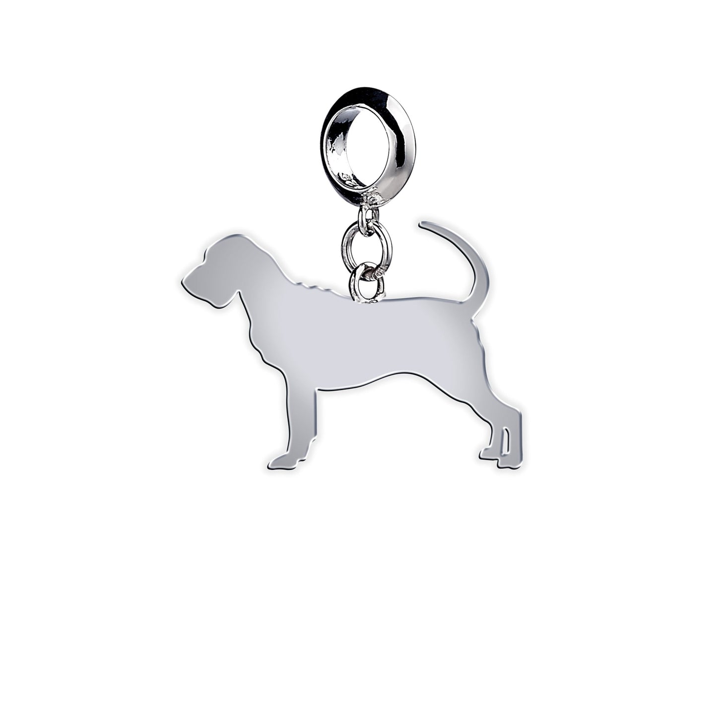 Bloodhound Silhouette Silver Charm - MYLEE London