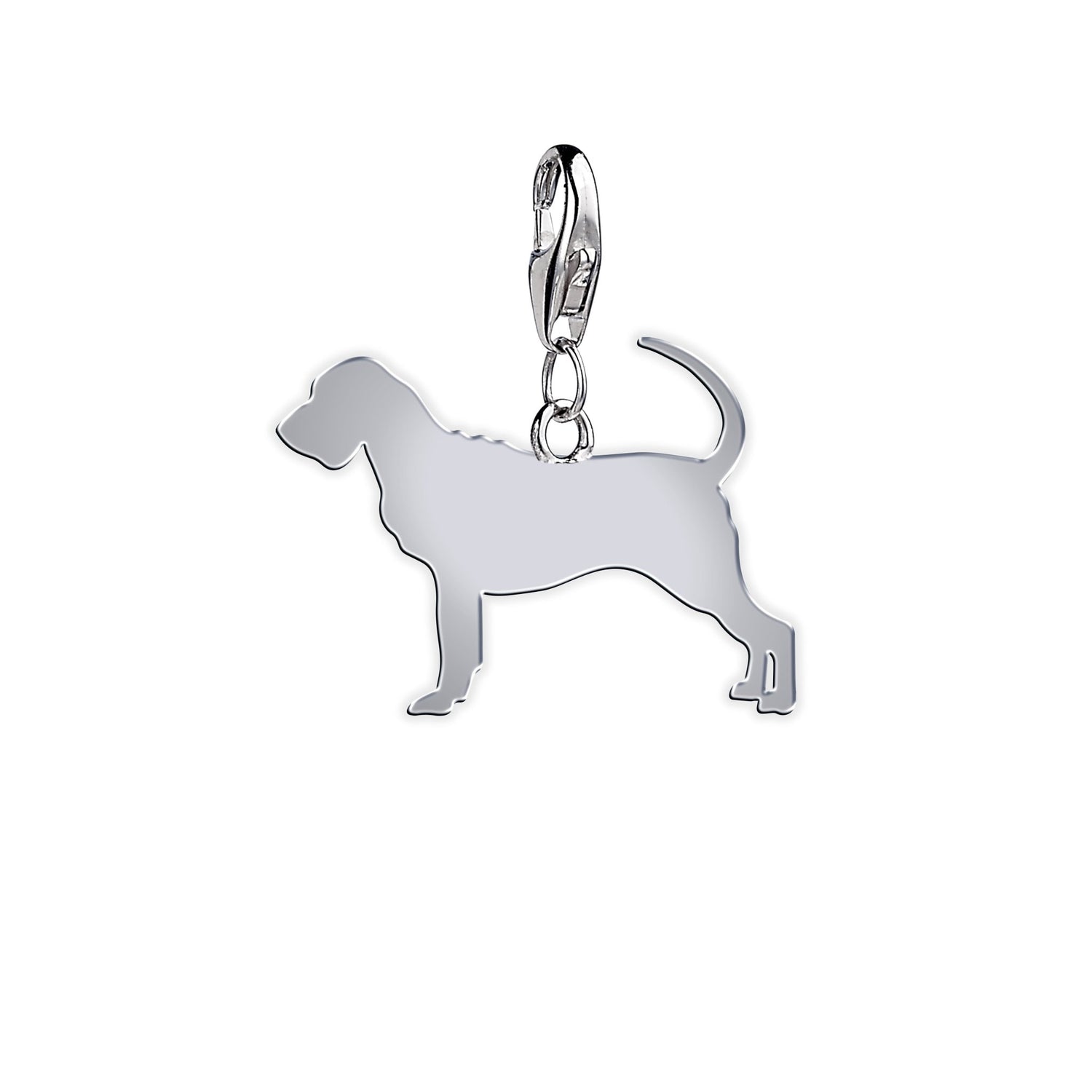 Bloodhound Silhouette Silver Charm - MYLEE London