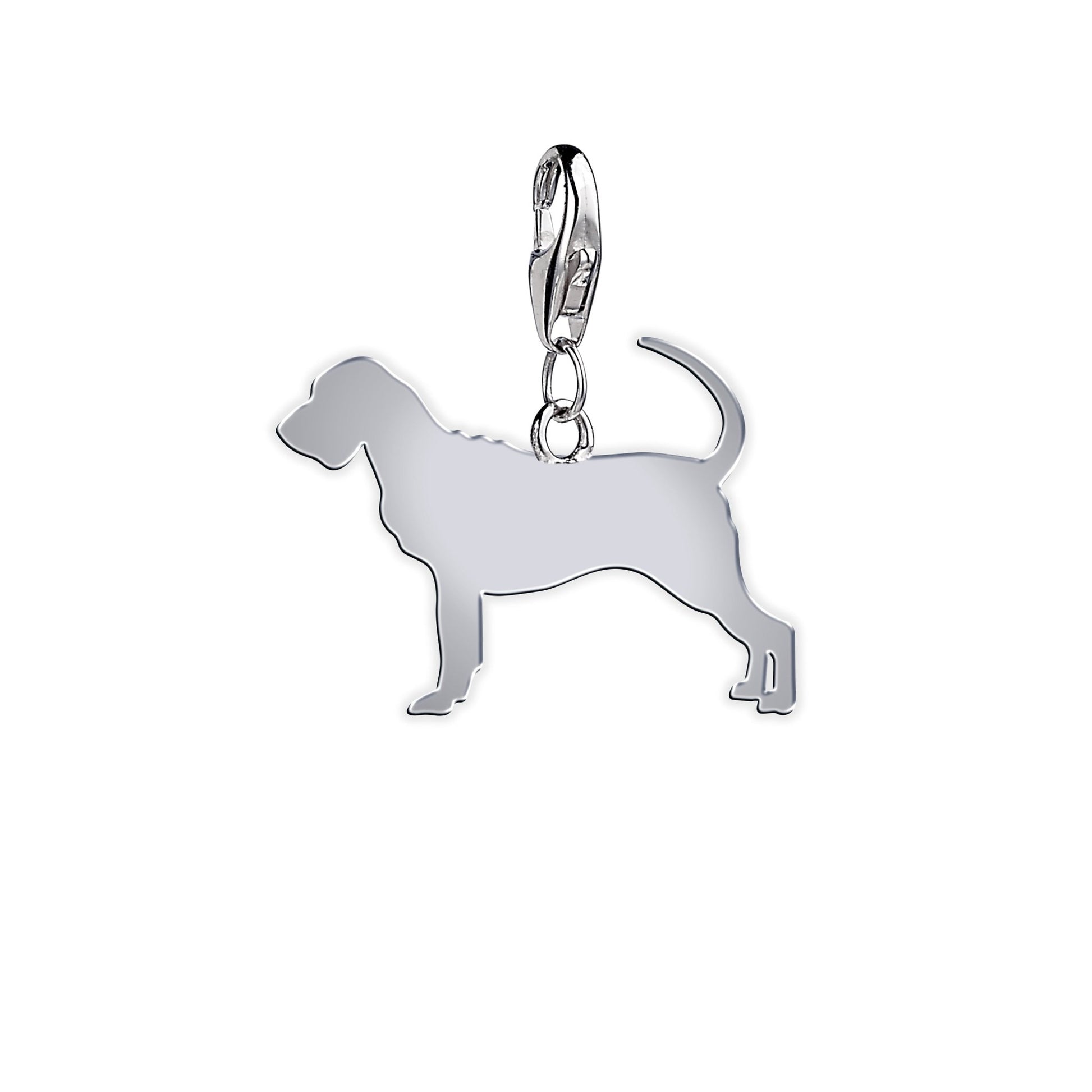 Bloodhound Silhouette Silver Charm - MYLEE London