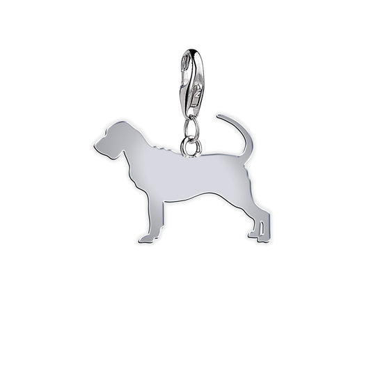 Bloodhound Silhouette Silver Charm - MYLEE London