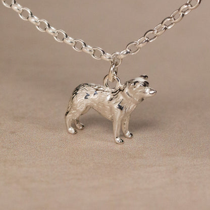 Border Collie Chain Bracelet - Personalised - Sterling Silver - MYLEE London