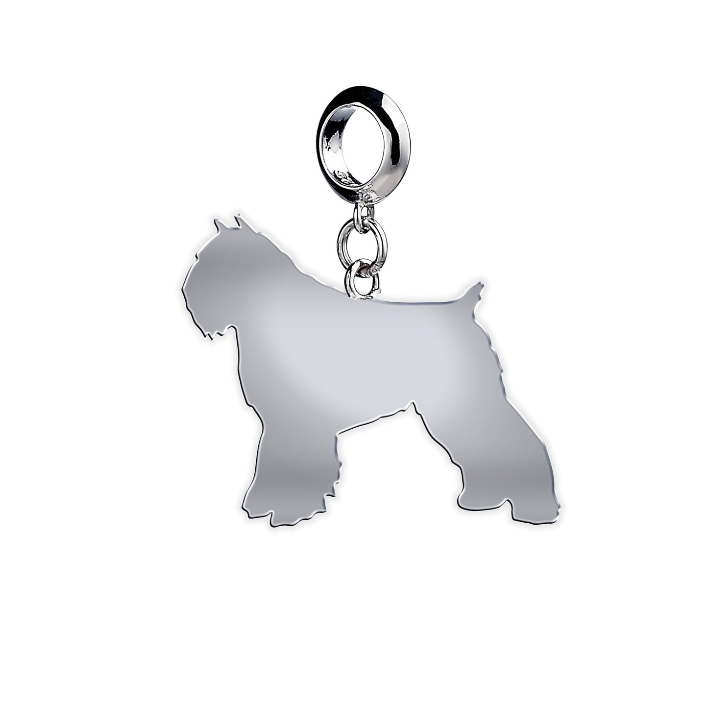 Bouvier Des Flandres Silhouette Silver Charm - MYLEE London