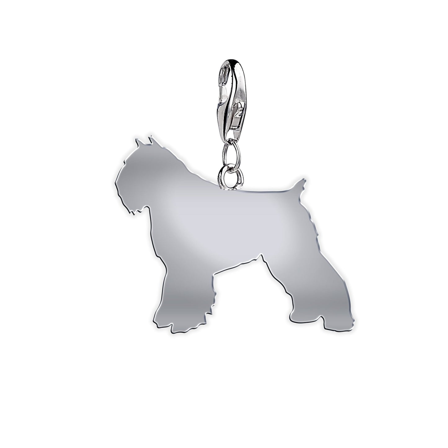 Bouvier Des Flandres Silhouette Silver Charm - MYLEE London