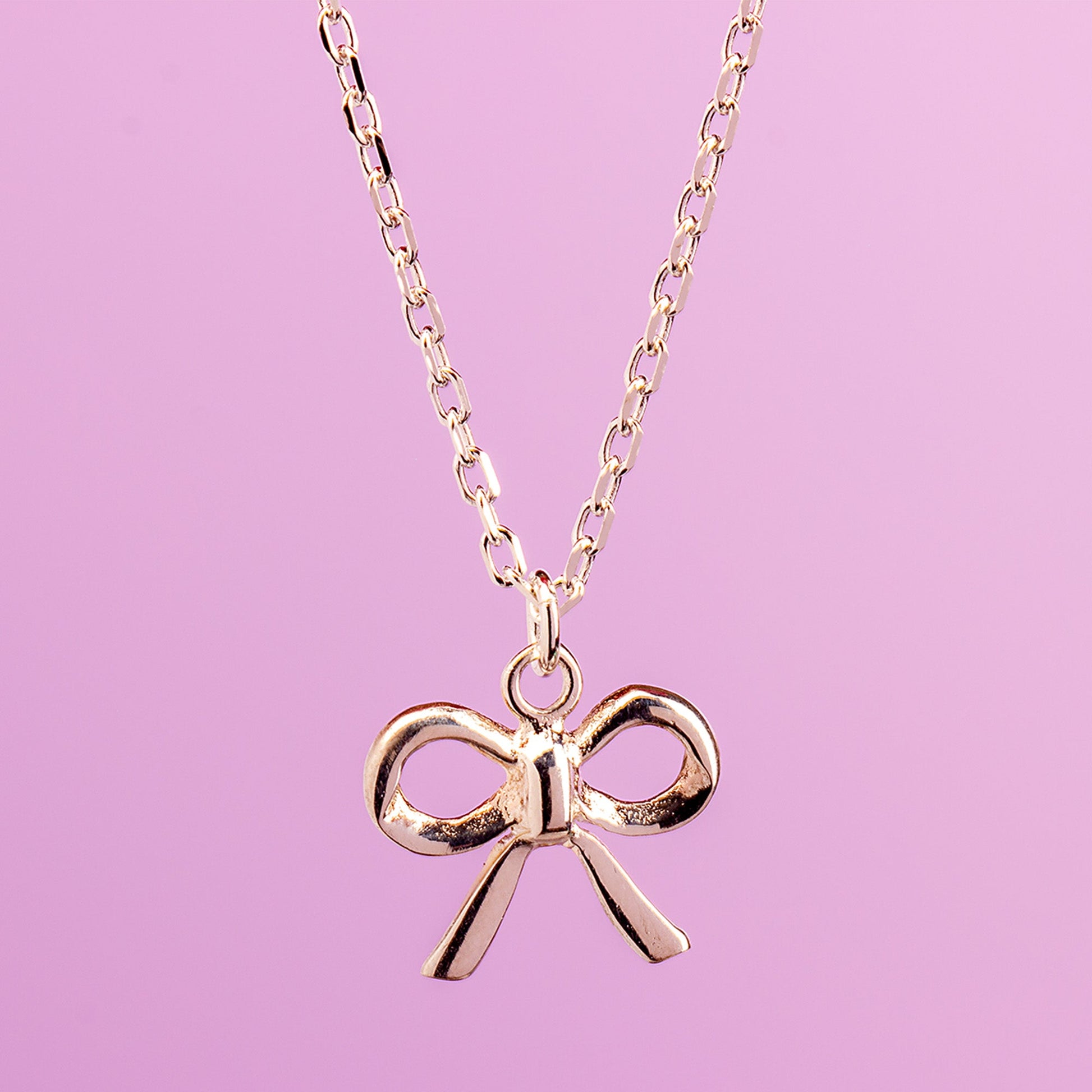 Bow Necklace - Sterling Silver - MYLEE London