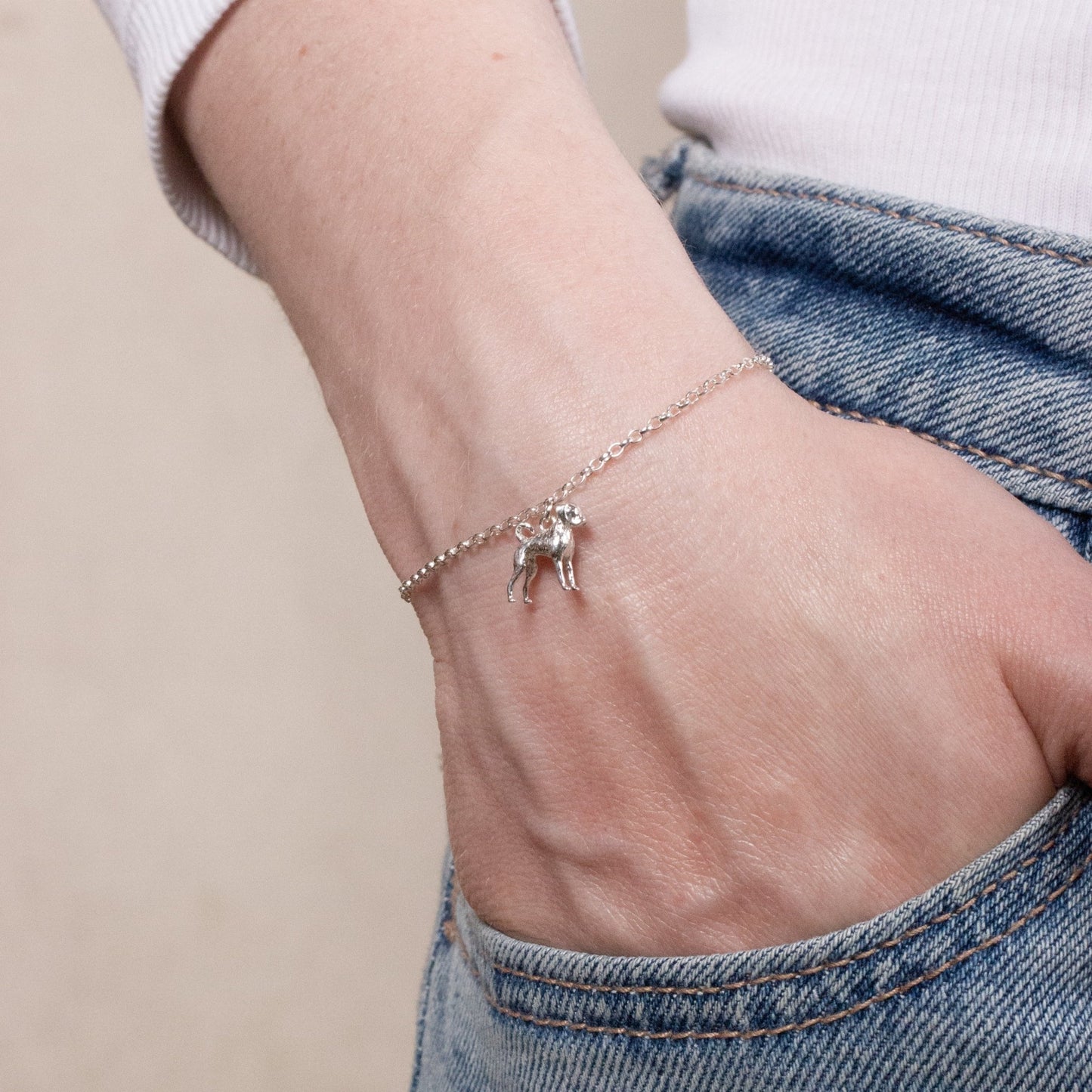 Boxer Chain Bracelet - Personalised - Sterling Silver - MYLEE London