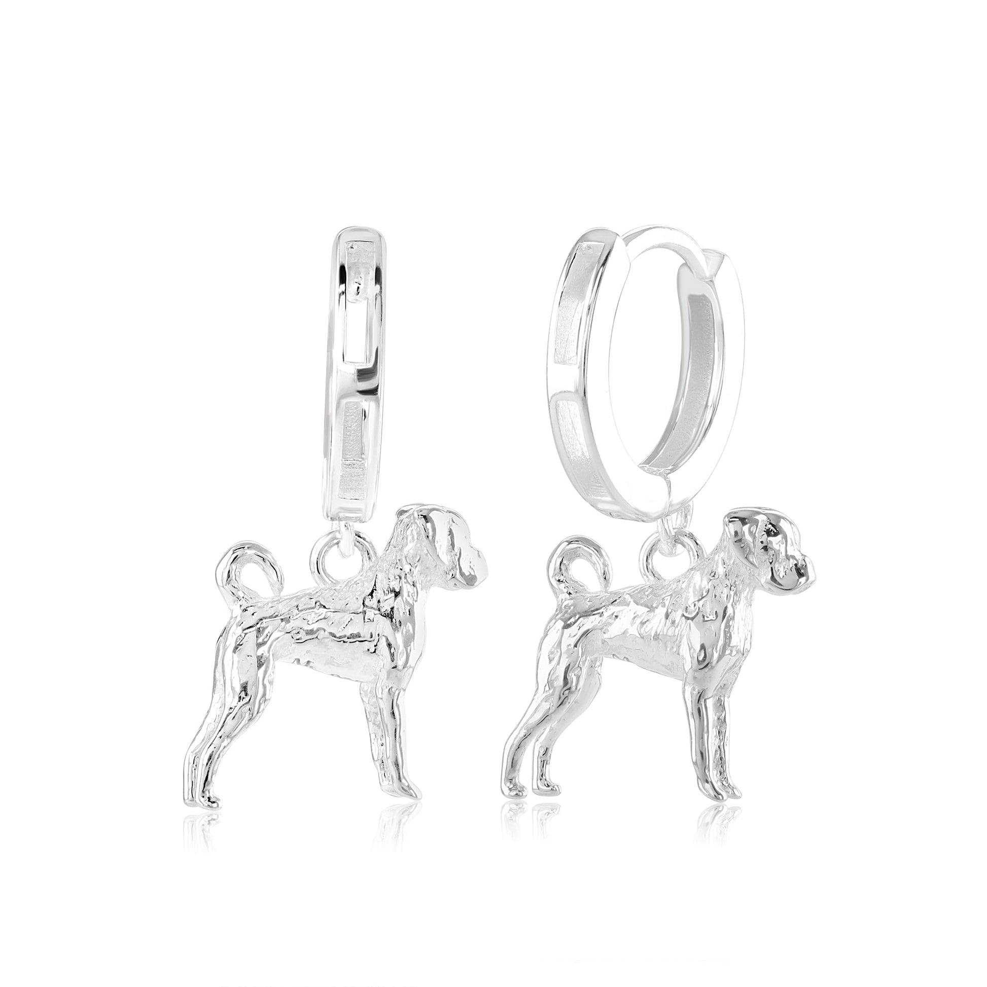 Boxer Silver Earrings - MYLEE London