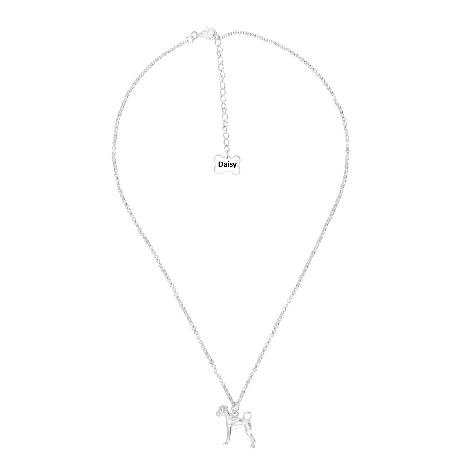 Boxer Silver Necklace - Personalised - MYLEE London