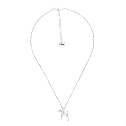 Boxer Silver Necklace - Personalised - MYLEE London