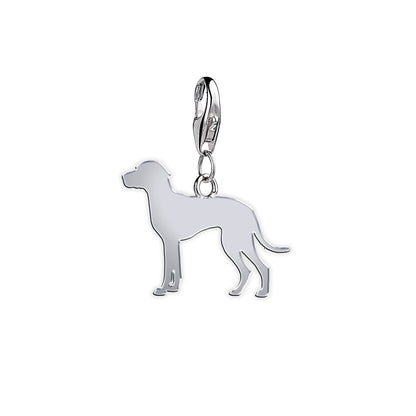 Braque D'auvergne Silhouette Silver Charm - MYLEE London