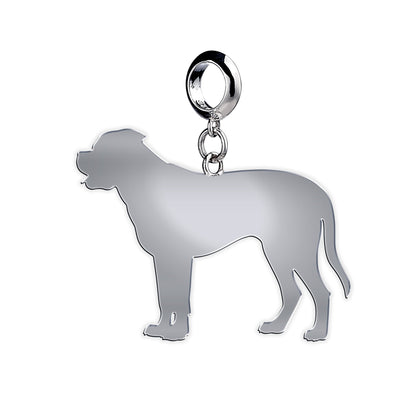 Bullmastiff Silhouette Silver Charm - MYLEE London