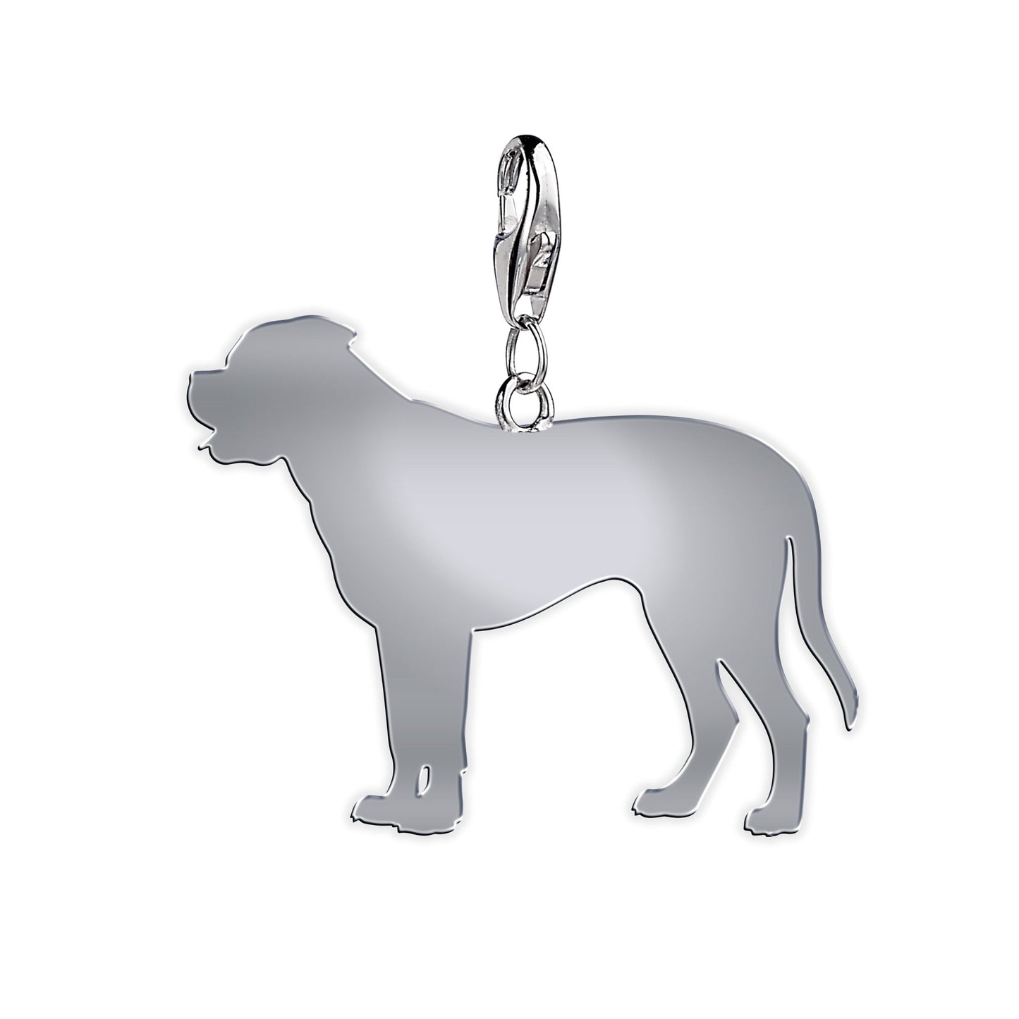 Bullmastiff Silhouette Silver Charm - MYLEE London