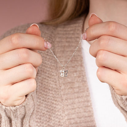Butterfly Necklace - Sterling Silver - MYLEE London