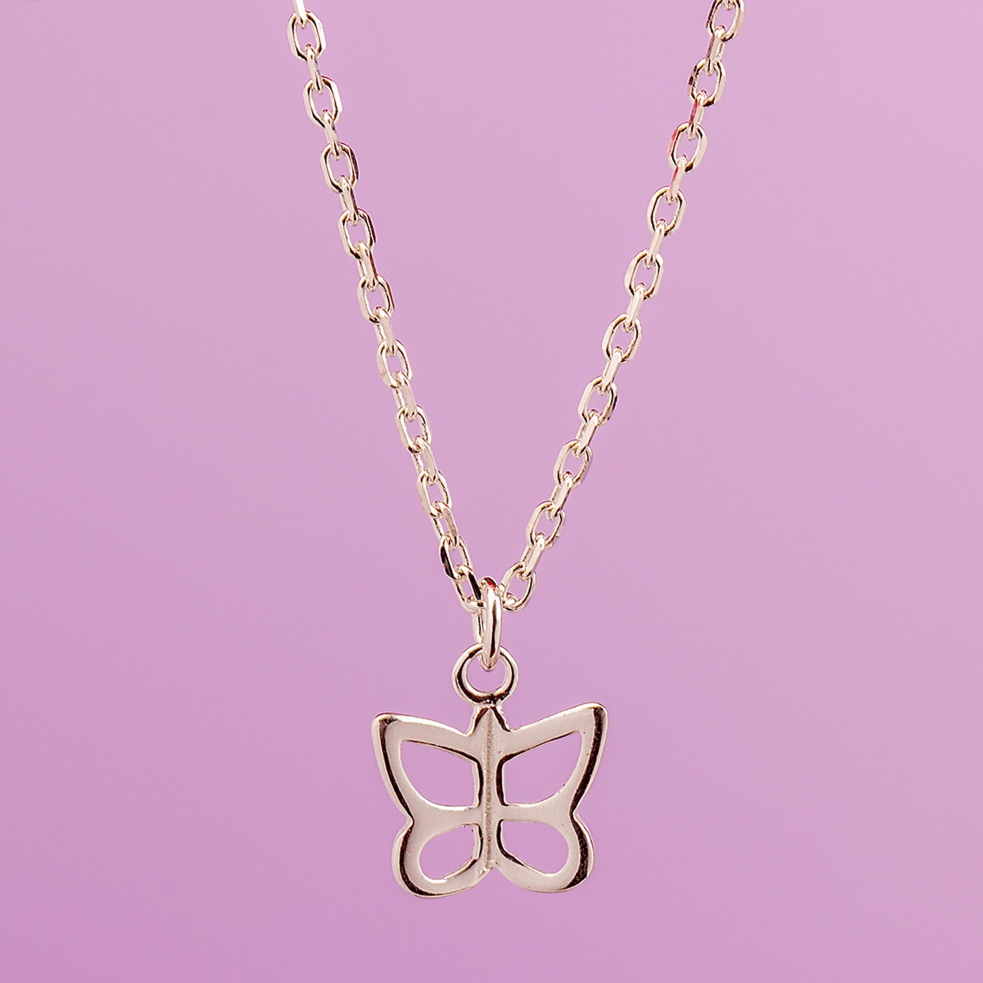 Butterfly Necklace - Sterling Silver - MYLEE London