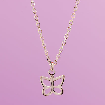 Butterfly Necklace - Sterling Silver - MYLEE London