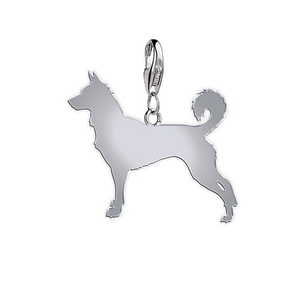 Canaan Dog Silhouette Silver Charm - MYLEE London