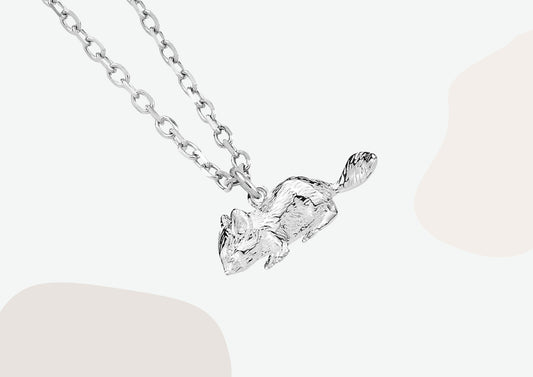 Chinchilla Silver Necklace - Personalised - MYLEE London