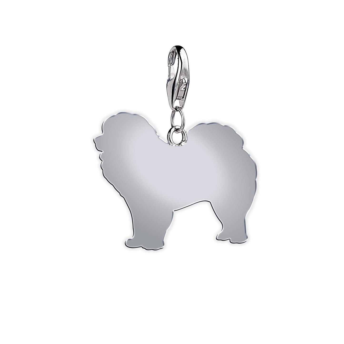 Chow Chow Silhouette Silver Charm - MYLEE London