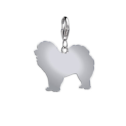 Chow Chow Silhouette Silver Charm - MYLEE London