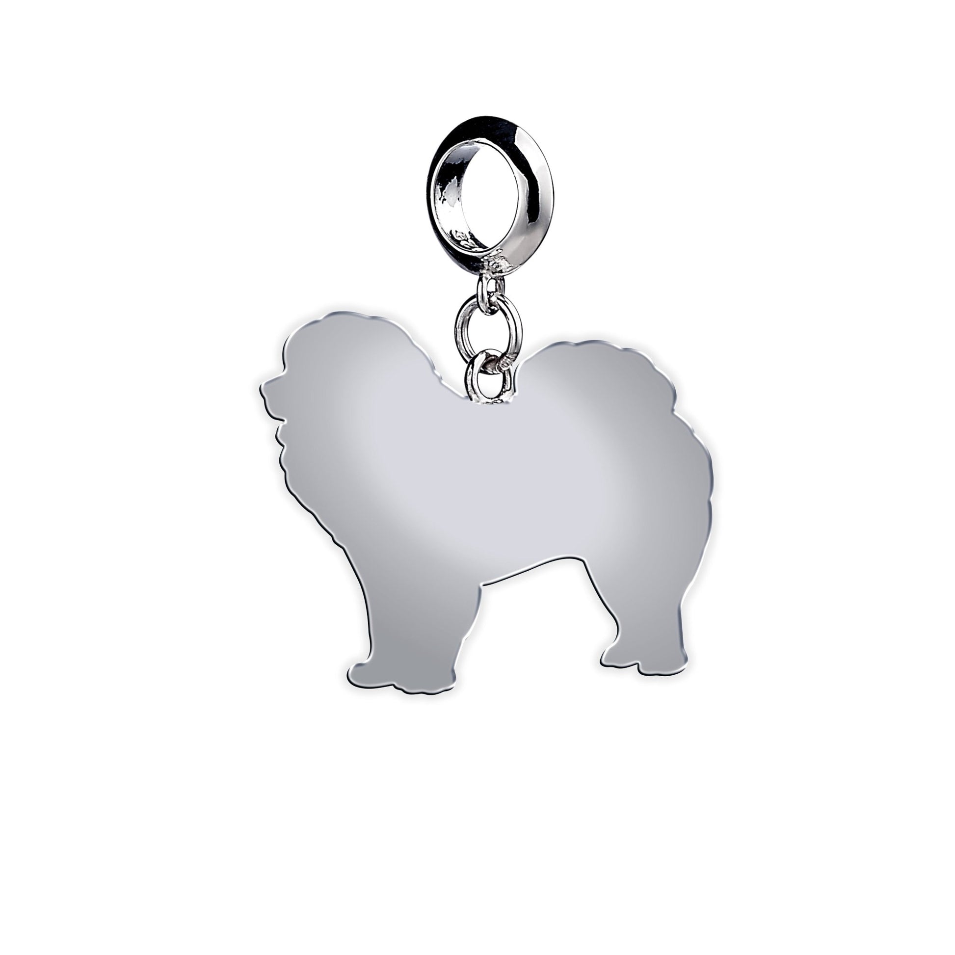 Chow Chow Silhouette Silver Charm - MYLEE London