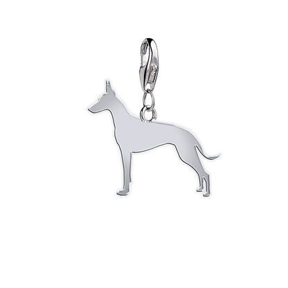 Cirneco dell'Etna Silhouette Silver Charm - MYLEE London