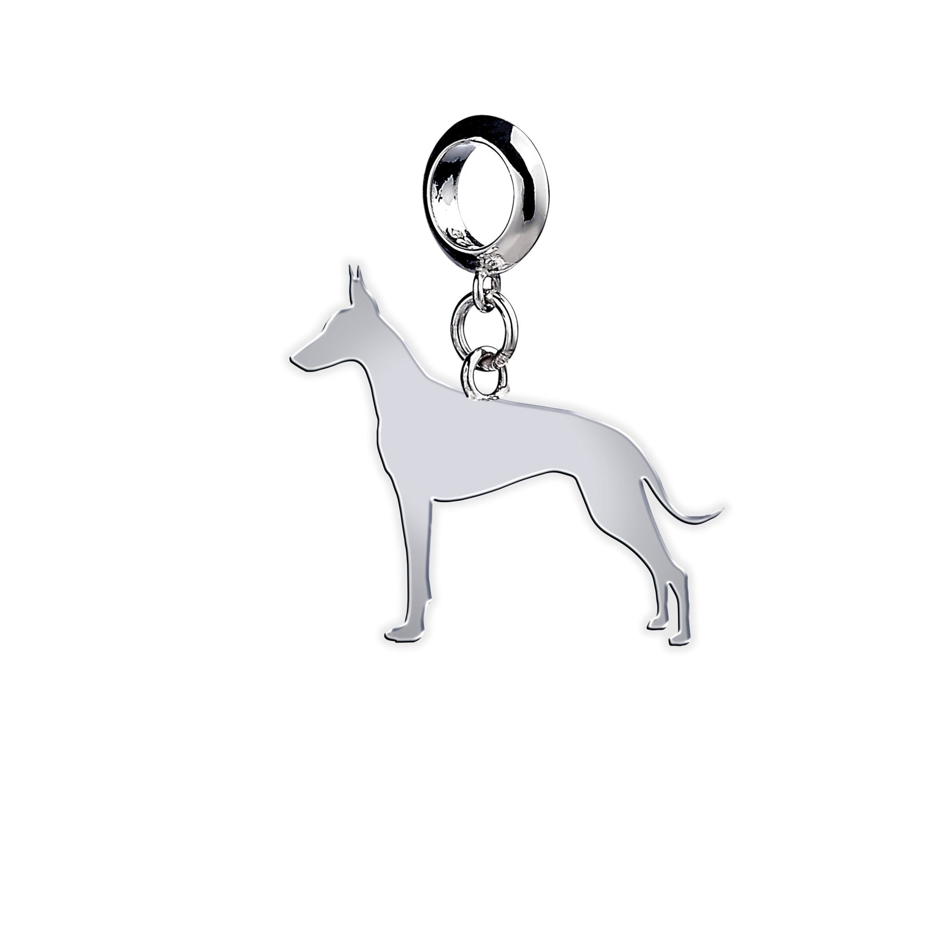 Cirneco dell'Etna Silhouette Silver Charm - MYLEE London