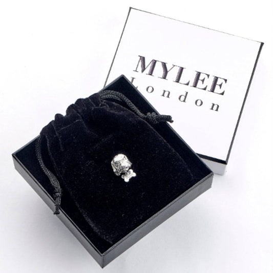 Cockapoo Head Silver Charm Bead - Personalised - MYLEE London