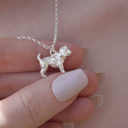 Cockapoo Silver Necklace - Personalised - MYLEE London