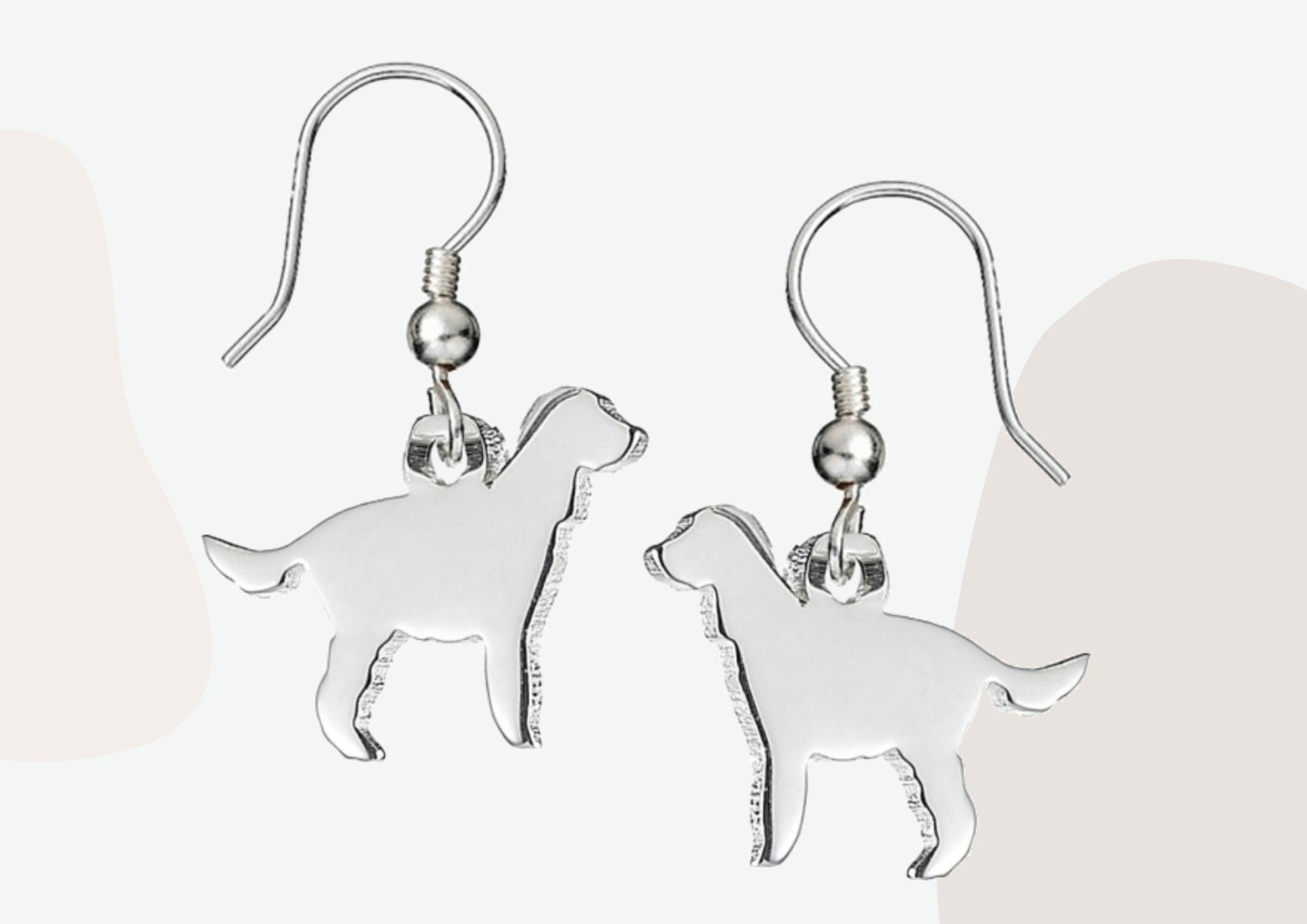 Cocker Spaniel Silhouette Silver Earrings - MYLEE London