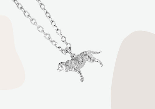 Cocker Spaniel Silver Necklace - Personalised - MYLEE London