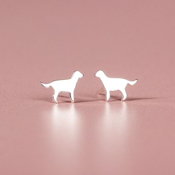 Cocker Spaniel Silver Stud Earrings - MYLEE London