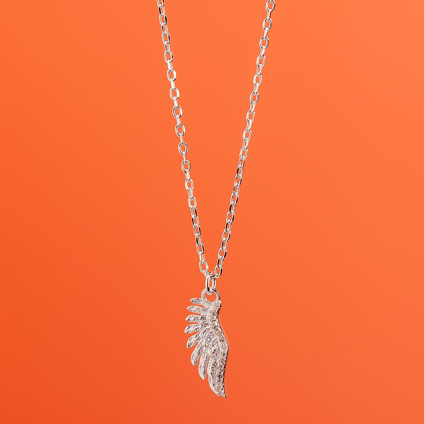 Crystal Angel Wing Necklace - Sterling Silver - MYLEE London