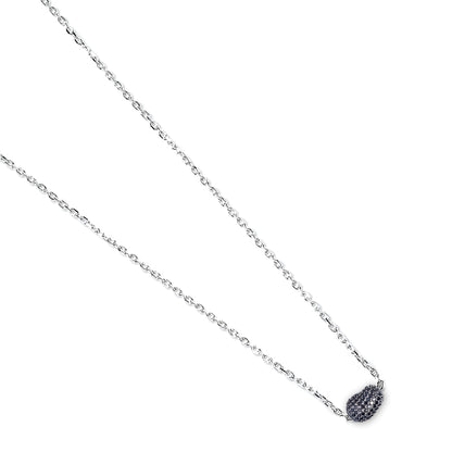 Crystal Bean Necklace - Sterling Silver - MYLEE London