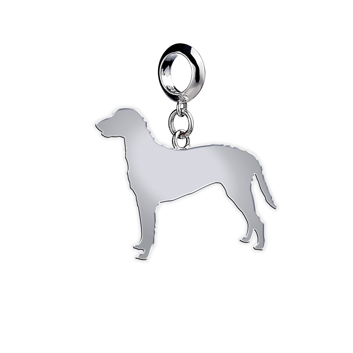 Curly - Coated Retriever Silhouette Silver Charm - MYLEE London