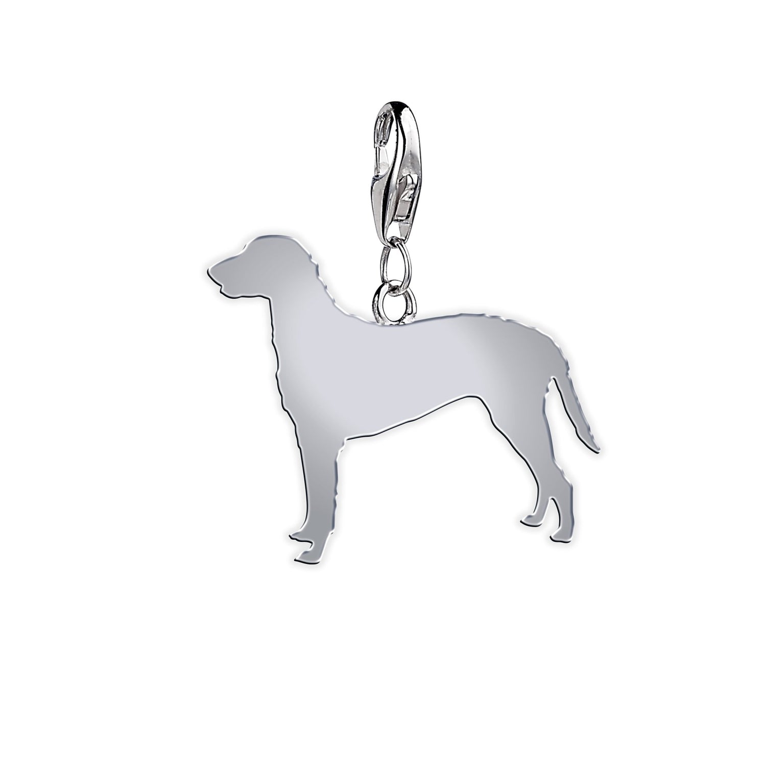 Curly - Coated Retriever Silhouette Silver Charm - MYLEE London