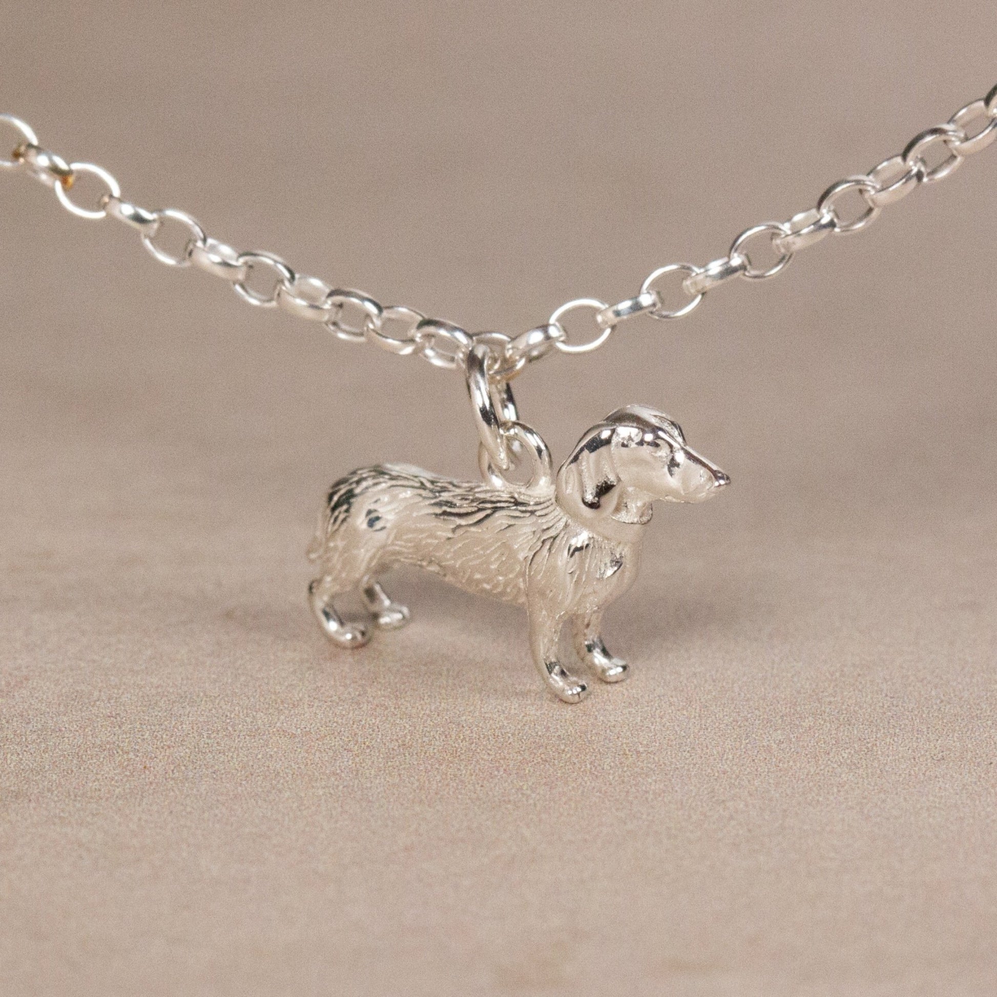 Dachshund Chain Bracelet - Personalised - Sterling Silver - MYLEE London